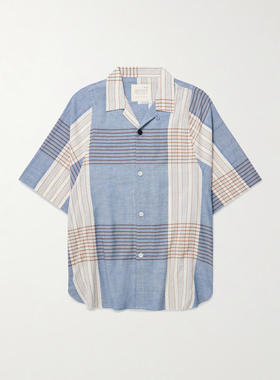 KARDO 男士 FW25 衬衫 Yusuke 可拆卸领格纹棉质衬衫