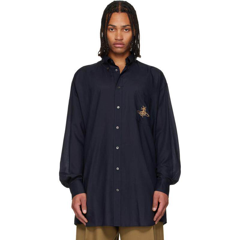 Vivienne Westwood 西太后 男士 衬衫 海军蓝 Oversized