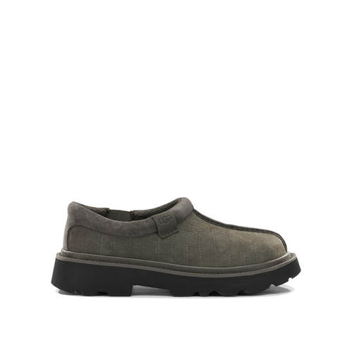UGG Australia 男士 SS26 凉鞋 灰色绒面革橡胶乐福鞋