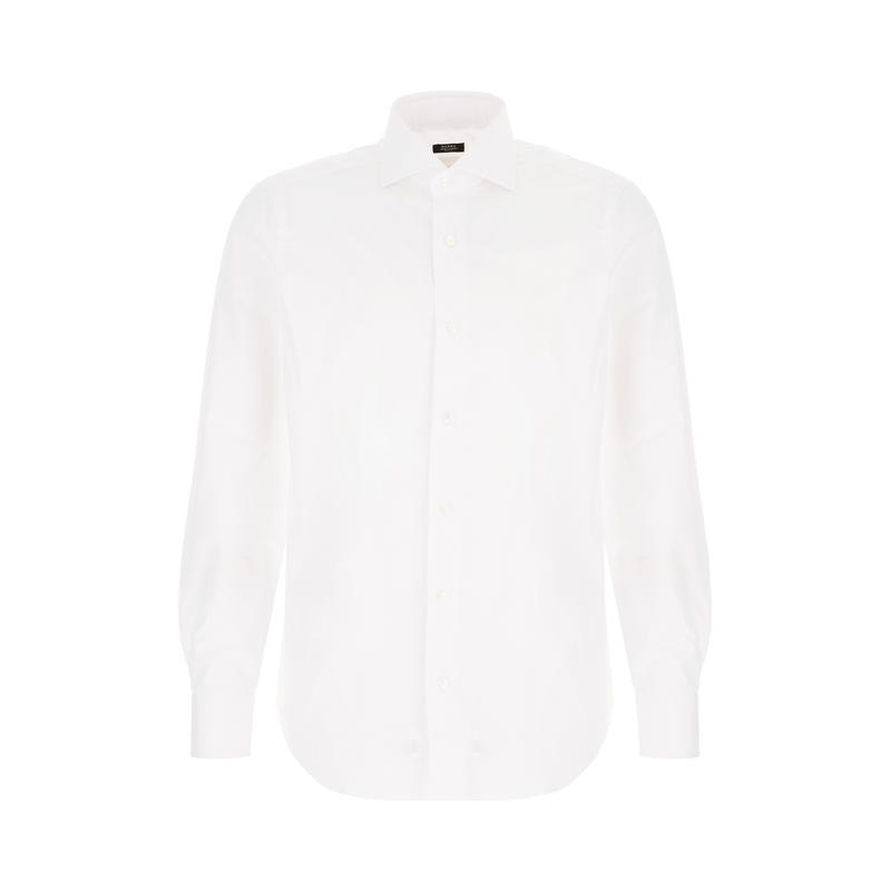 BARBA Napoli 男士 FW25 衬衫 白色府绸衬衫