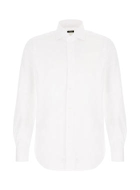 BARBA Napoli 男士 FW25 衬衫 白色府绸衬衫