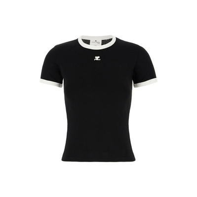 Courrèges 古未界 女士 SS26 T恤 黑色棉质