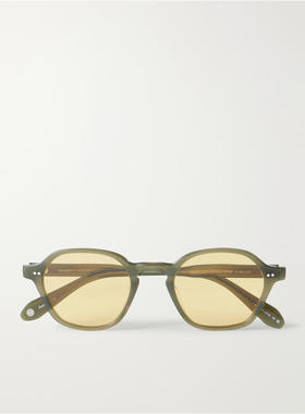 Garrett Leight 男士 太阳镜 Temescal 六角形镜框醋纤太阳眼镜