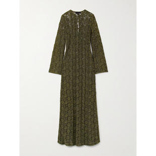 Nili Lotan 女士 SS26 中长连衣裙 Della 棉质凸纹蕾丝长款连衣裙