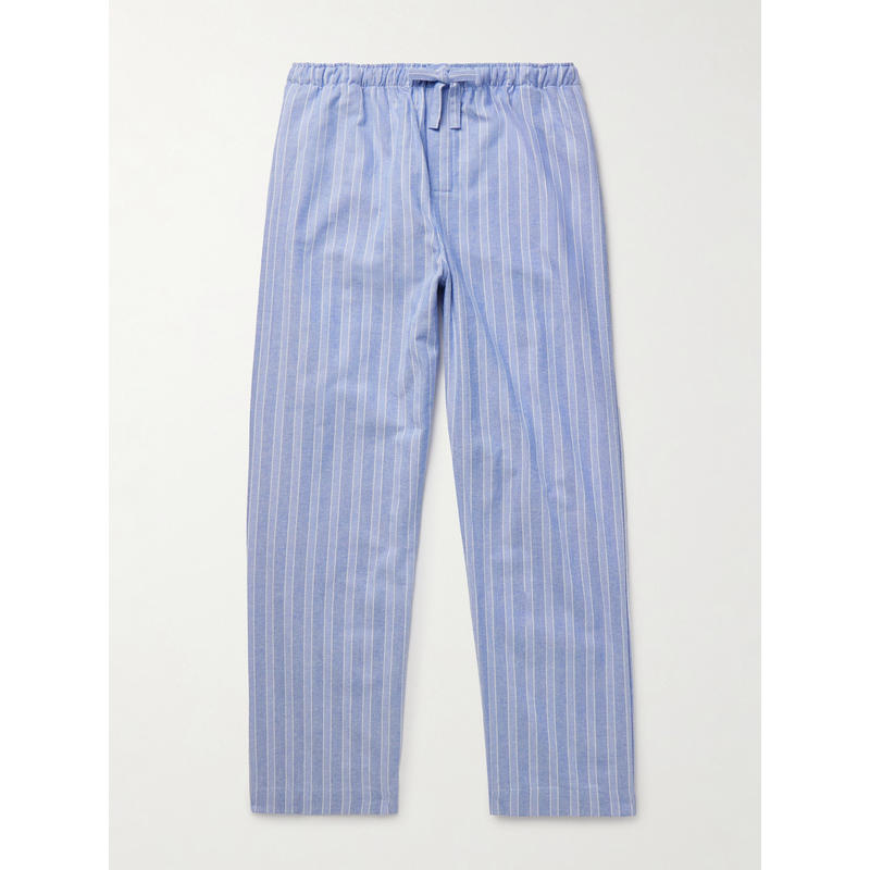 Derek Rose 男士 睡衣 Arran 20 直筒条纹人字纹磨毛棉质睡裤