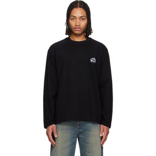 Wave 恤 男士 Logo Back Sound 黑色 T恤 Homme Solid