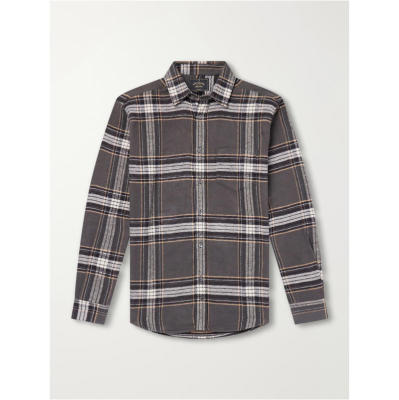 PORTUGUESE FLANNEL 男士 SS27 衬衫 纺锤格纹棉质法兰绒