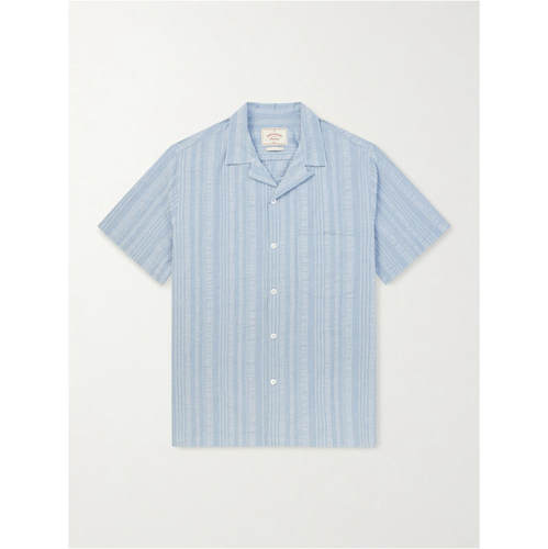 PORTUGUESE FLANNEL 男士 FW26 衬衫 Prana Camp-Collar 条纹棉质
