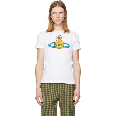 Vivienne Westwood 西太后 男士 T恤 白色 Oversized Orb Peru