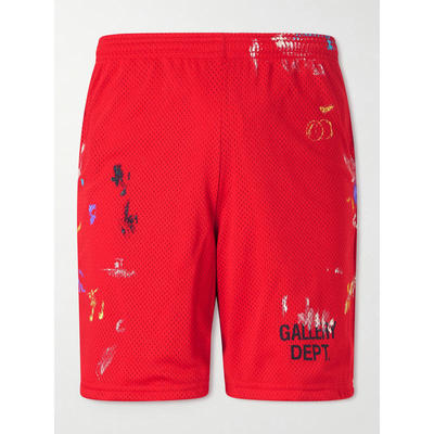 Gallery Dept. 男士 短裤 Studio 健身直筒颜料溅染网纱短裤