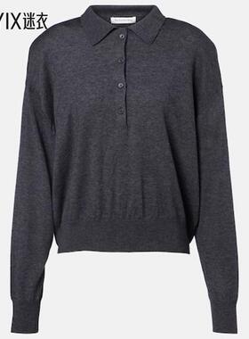 The Frankie Shop 女款Croydon 羊毛混纺Polo毛衣 迷衣时尚