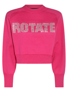 ROTATE 女士 卫衣 SHANDY 粉色棉羊毛混纺套头衫