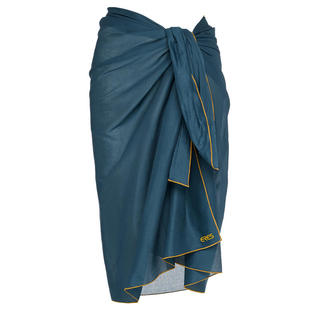 ERES 女士 SS26 泳装 CABINE 棉质薄纱对比色边纱笼