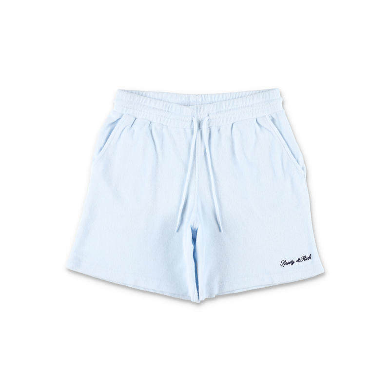 Sporty  Rich 女童 运动短裤 Rich kid's 运动徽标厚绒布短裤童装