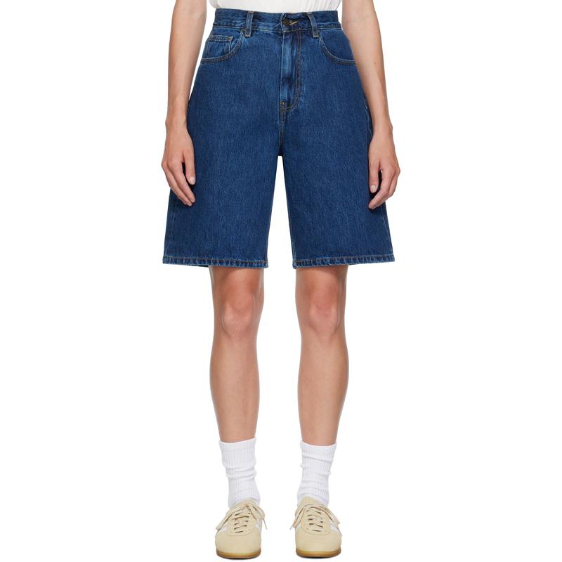 Carhartt WIP卡哈特 女士 牛仔短裤 蓝色 Brandon 牛仔短裤