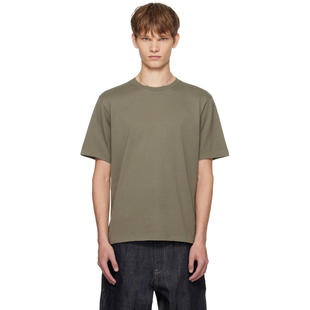 AURALEE 男士 T恤 卡其色 Luster Plaiting