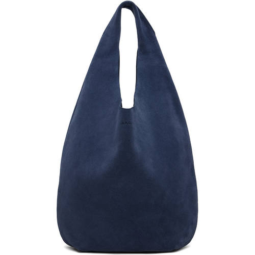 A.P.C. 女士 FW26 托特包 海军蓝 Suede Le Neige