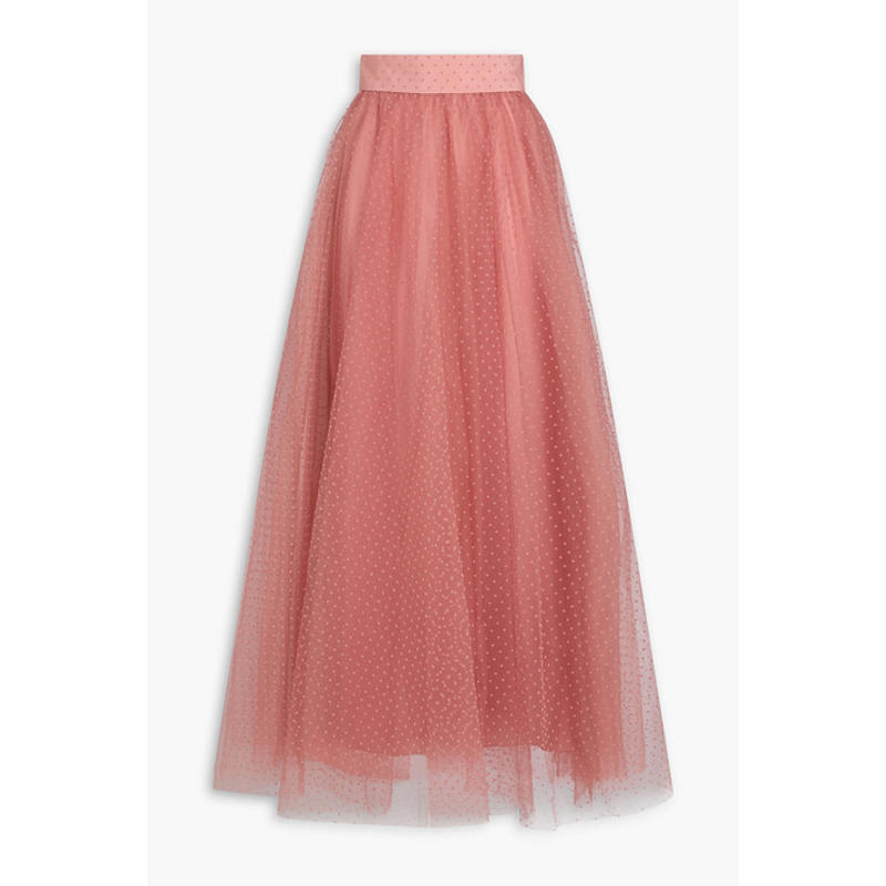 Zimmermann 女士 超长裙 波尔卡圆点植绒薄纱长款半身裙