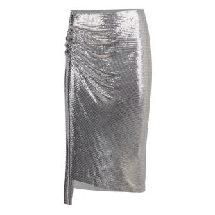 中长裙 SS25 锁子甲褶饰半身裙 女士 Rabanne