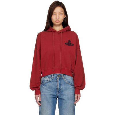 Vivienne Westwood 西太后 女士 卫衣 红色 Cropped Box 连帽衫