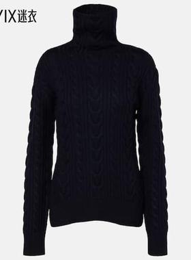 Totême 女款粗线针织羊毛棉质高领毛衣 迷衣时尚