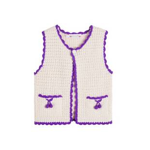 钩花棉质背心童装 Bonpoint Laila 针织衫 女童