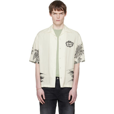 Amiri 埃米尔 男士 衬衫 白色 Chateau Sketch Camp