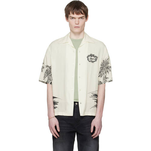 Amiri 埃米尔 男士 衬衫 白色 Chateau Sketch Camp