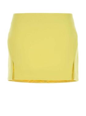 Givenchy 女士 FW25 半身裙 黄色弹力绉纱迷你半身裙