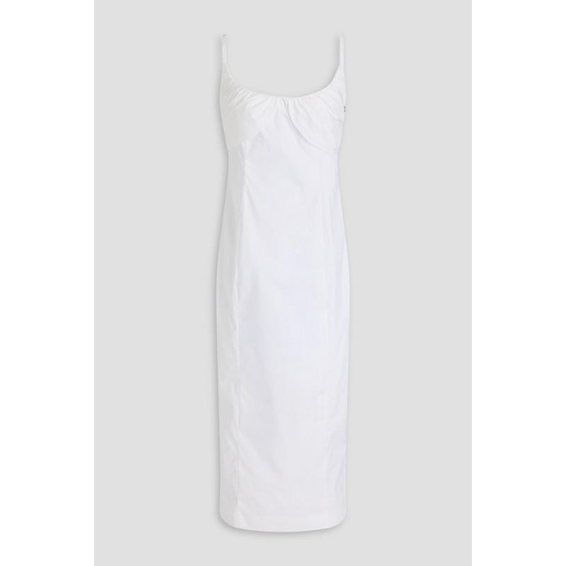 ROTATE 女士 中长连衣裙 褶皱棉混纺中长连衣裙