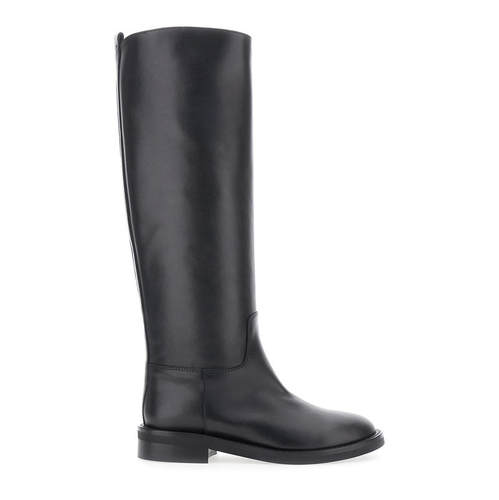 Via Roma 15 女士 FW26 靴子 for 黑色皮质圆头直入式