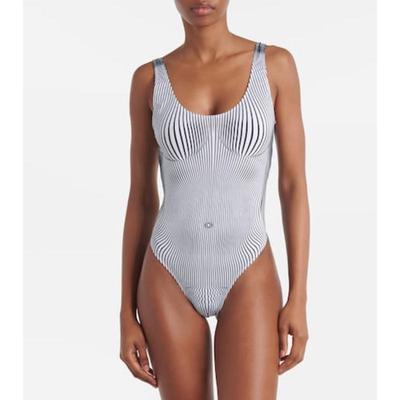 Jean Paul Gaultier 女士 连体泳衣 Body Morphing 细条纹泳衣
