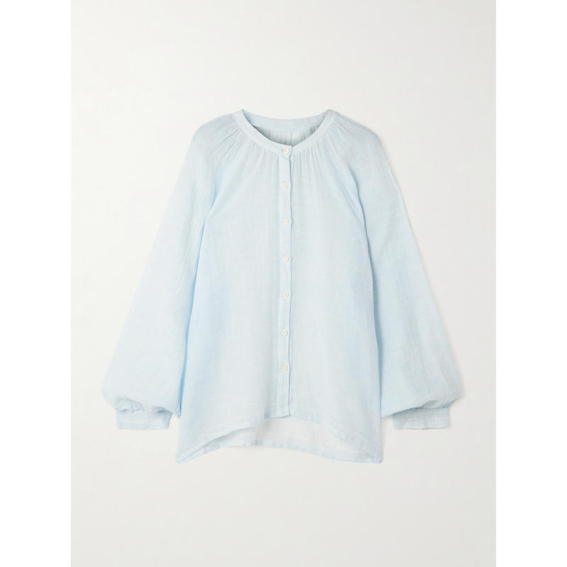 Lemlem 女士 SS26 罩衫 Mita 棉/薄纱衫