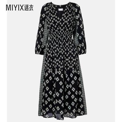 Velvet by Graham & Spencer 女款Elen 刺绣棉质中长连衣裙 迷衣