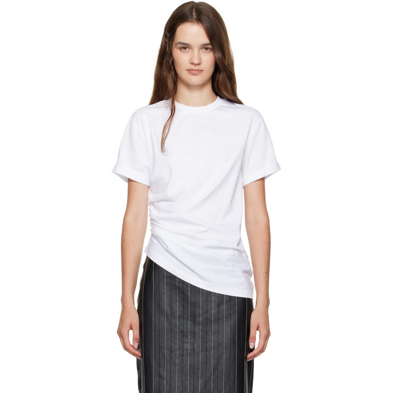 Victoria Beckham 女士 T恤 白色抽褶 T 恤