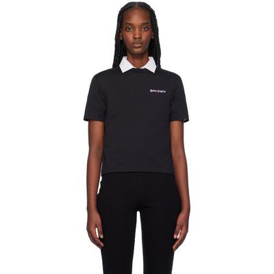 Palm Angels 棕榈天使 女士 T恤 黑色 Classic Logo Fitted T 恤