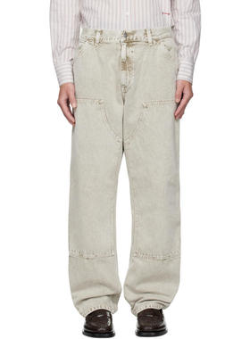 Carhartt WIP 卡哈特 男士 牛仔长裤 灰色 Double Knee 牛仔裤