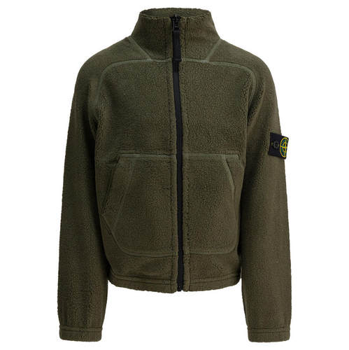 Stone Island 石头岛 男童 FW25 卫衣 绿色棉混纺运动衫童装