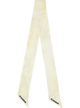Jil Sander 女士 围巾 灰白色 Printed Silk 围巾