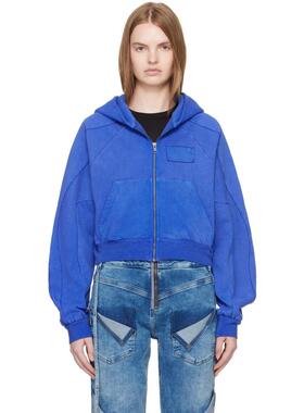 Ottolinger 女士 卫衣 蓝色 Multiline Zip 连帽衫