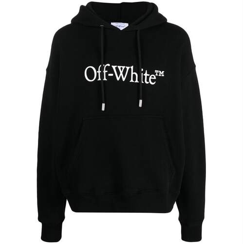 Off-White 男士 FW25 卫衣 黑色 Big Bookish Skate 连帽衫