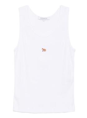Maison Kitsuné 女士 SS26 背心 白色 Baby Fox Ribbed