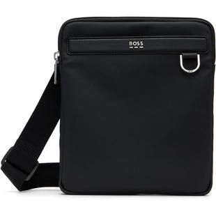 Boss 博斯 男士 斜挎包 黑色 Smooth Structured Reporter