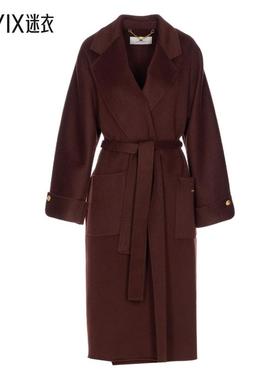 [秋冬新品]Elisabetta Franchi 女款Coat Lapels 棕色经典款羊毛