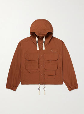 FrizmWORKS 男士 FW25 夹克 Wading 棉质尼龙混纺防破裂连帽大衣