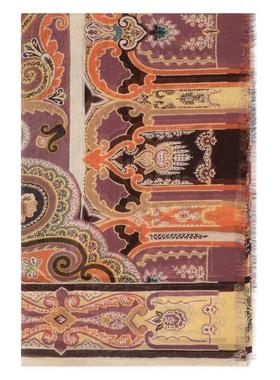 Etro 女士 FW25 围巾 Placed 印花緞面圍巾