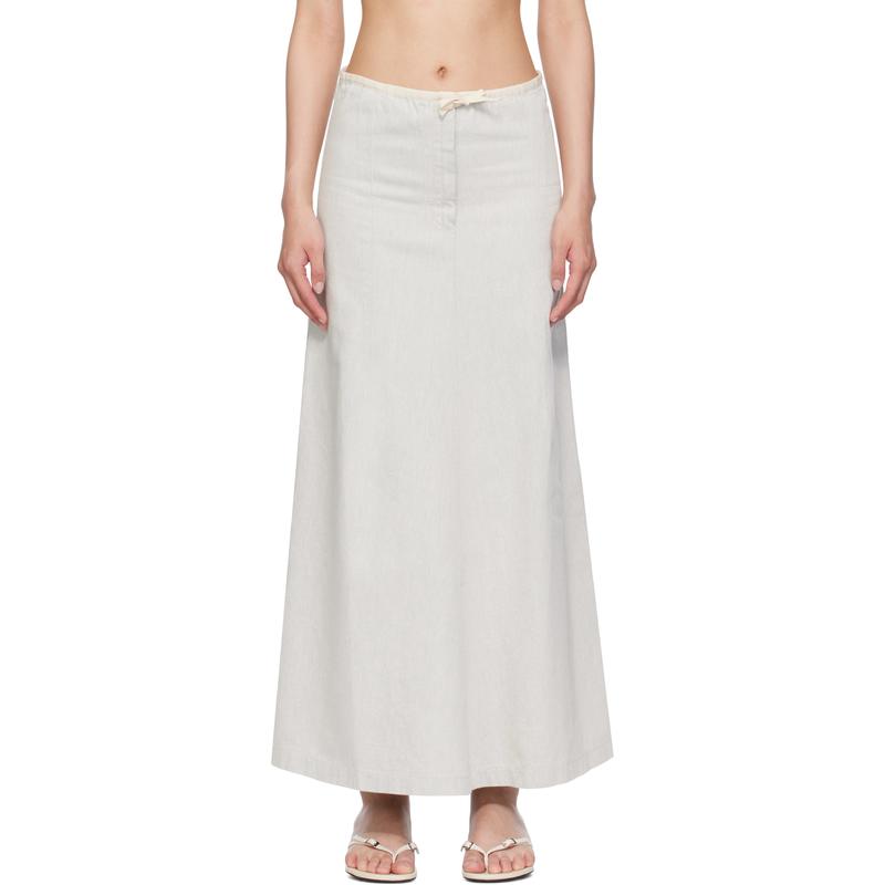 Baserange 女士 超长裙 灰白色  蓝色 Arthur 牛仔半身裙