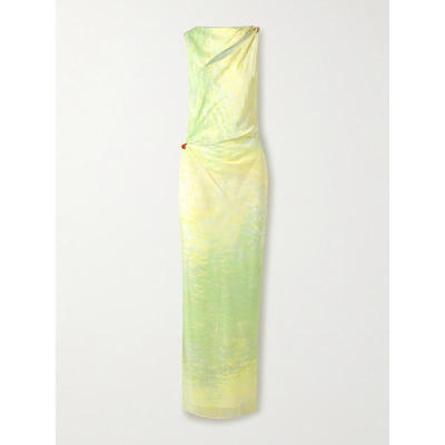 SIR. 女士 中长连衣裙 Citterio 精饰剪口印花双绉长款连衣裙