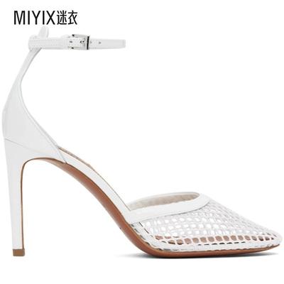 Alaïa女士 白色 High Fishnet 高跟鞋 迷衣时尚