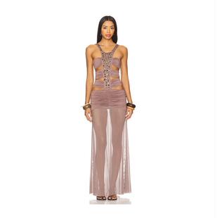 London 手工钉珠长款 女士 Hadassa 连衣裙 中长连衣裙 Jaded